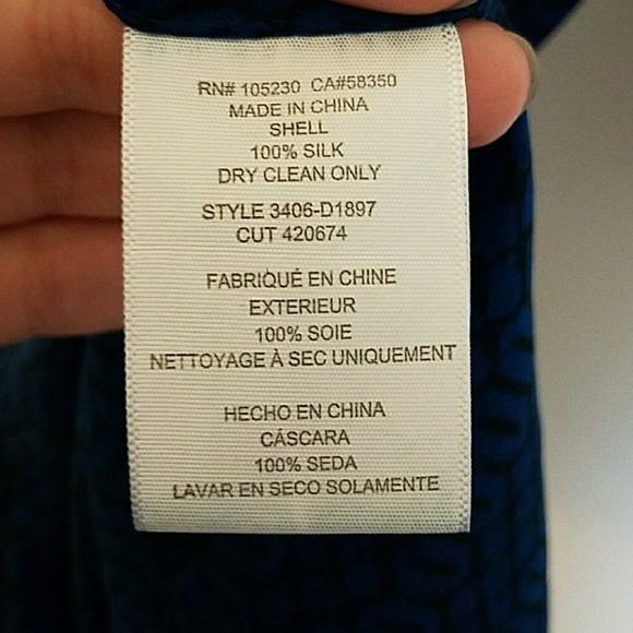 Joie Black and Blue Sill Tie Waist Dress - Picture 8 of 8